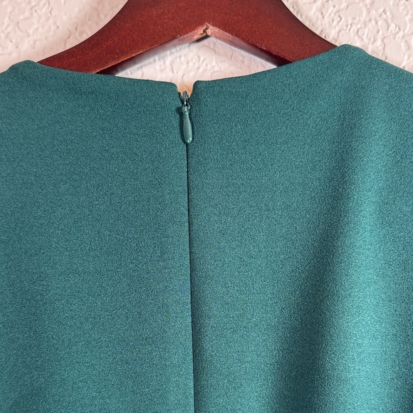 Calvin Klein Teal Green Sleeveless Ruffle Hem Work Professional Dress Size 4 - Picture 5 of 7